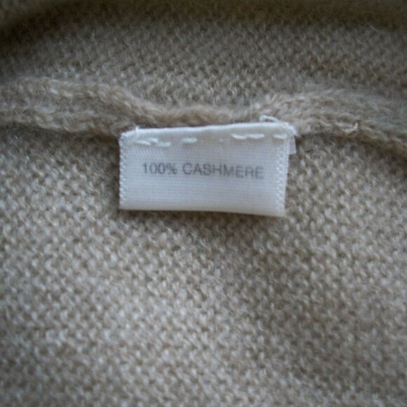 NWOT Halogen Light Beige Cashmere Sweater Short Sleeve - Picture 7 of 16